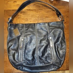 Tignanello Black Leather Handbag.  Super Clean!